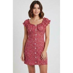 Women's - L'Atiste by Amy Red Floral Button Front Dress, Size Medium